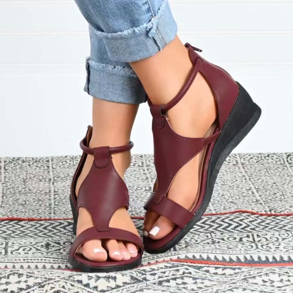 Journey & Crew Diamond-caged Wedge Sandals